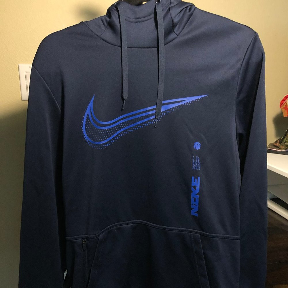 Nike Men's Therma-Fit Hoodie Navy Blue